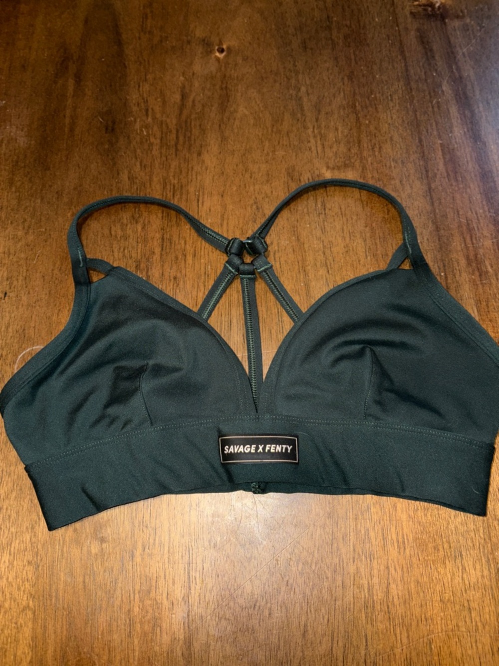 Savage X Fenty Emerald Green Strappy Wireless Sports Bra